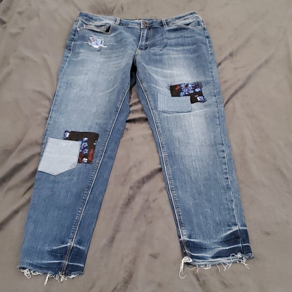 American Rag patchwork skinny jeans size 11